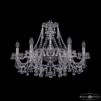 Хрустальная подвесная люстра Bohemia IVELE Crystal 1409/6/240 Ni