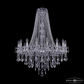 Большая хрустальная люстра Bohemia IVELE Crystal 1415/16/300/h-108 Ni