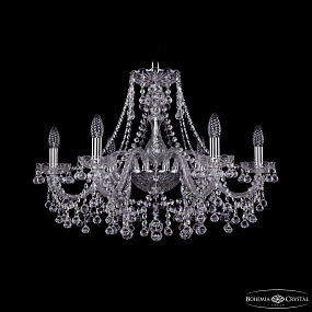 Хрустальная подвесная люстра Bohemia IVELE Crystal 1409/6/240 Ni