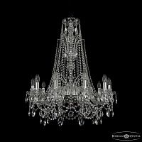 Большая хрустальная люстра Bohemia IVELE Crystal 1411/10/240/XL-84 Ni