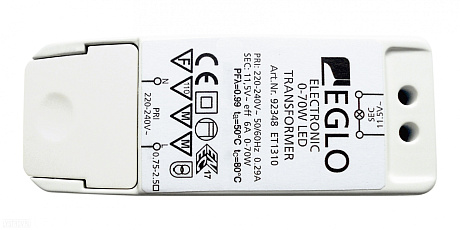 Трансформатор EGLO 0-70W,IP20 92348