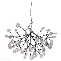 Люстра большая Crystal Lux EVITA SP63 BLACK/TRANSPARENT