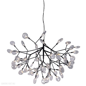 Люстра большая Crystal Lux EVITA SP63 BLACK/TRANSPARENT