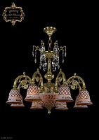 Хрустальная подвесная люстра Bohemia Art Classic 31.14.8.KR175SP.250IT.G.Sp.Amber.White.1B