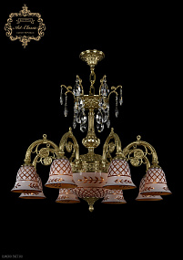 Хрустальная подвесная люстра Bohemia Art Classic 31.14.8.KR175SP.250IT.G.Sp.Amber.White.1B