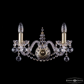 Бра хрустальное Bohemia IVELE Crystal 1411B/2/160/G/Balls