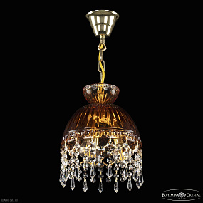 Хрустальный подвесной светильник Bohemia IVELE Crystal 5478/22 G Amber/M-1G Drops
