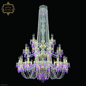 Большая хрустальная люстра Bohemia Art Classic 11.24.16+8+4.300.3d.h-128.Gd.V7010