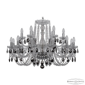 Большая хрустальная люстра Bohemia IVELE Crystal 1402/12+6/300 Ni K731