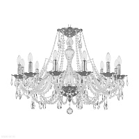 Большая хрустальная люстра Bohemia IVELE Crystal 1605/12/300 Ni