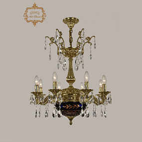 Хрустальная подвесная люстра Bohemia Art Classic 31.19.8.CK125SP.250SP.G.Sp.Amber.Blue.1B