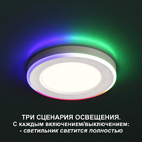 Светильник встраиваемый светодиодный (три сценария работы) NOVOTECH SPAN 359011