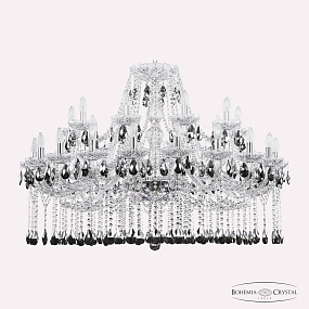 Большая хрустальная люстра Bohemia IVELE Crystal 1413/20+10/400 Ni K781