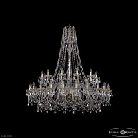 Большая хрустальная люстра Bohemia IVELE Crystal 1411/24+12/530/h-154 G