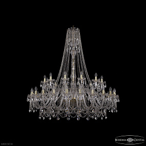Большая хрустальная люстра Bohemia IVELE Crystal 1411/24+12/530/h-154 G