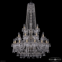 Большая хрустальная люстра Bohemia IVELE Crystal 1403/16+8+4/300/h-130/3d Pa