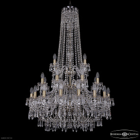 Большая хрустальная люстра Bohemia IVELE Crystal 1403/16+8+4/300/h-130/3d Pa