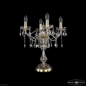 Настольная лампа с хрусталем Bohemia IVELE Crystal 1413L/4/141-47 G