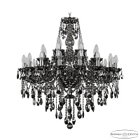 Большая хрустальная люстра Bohemia IVELE Crystal 1415/16+8+4/300 Ni M731