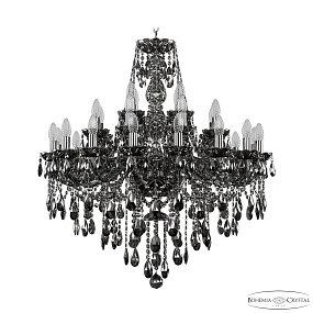Большая хрустальная люстра Bohemia IVELE Crystal 1415/16+8+4/300 Ni M731