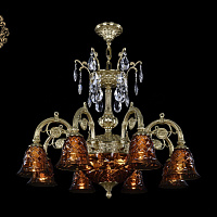 Хрустальная подвесная люстра Bohemia Art Classic 31.14.8.KR175SP.250IT.G.Sp.Amber.1B