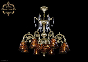 Хрустальная подвесная люстра Bohemia Art Classic 31.14.8.KR175SP.250IT.G.Sp.Amber.1B