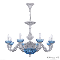 Хрустальная подвесная люстра Bohemia IVELE Crystal AL79101P/8/250 WMN P Aquamarine/M-1G