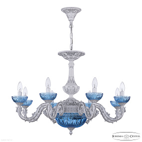 Хрустальная подвесная люстра Bohemia IVELE Crystal AL79101P/8/250 WMN P Aquamarine/M-1G