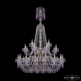 Большая хрустальная люстра Bohemia IVELE Crystal 1410/16+8+4/400/XL-162/2d G V7010