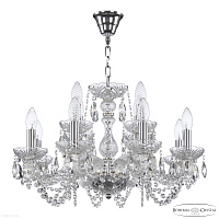 Хрустальная подвесная люстра Bohemia IVELE Crystal 119/8+4/200 Ni