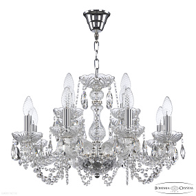 Хрустальная подвесная люстра Bohemia IVELE Crystal 119/8+4/200 Ni