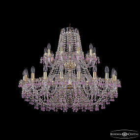 Большая хрустальная люстра Bohemia IVELE Crystal 1410/20+10/360/2d G V7010