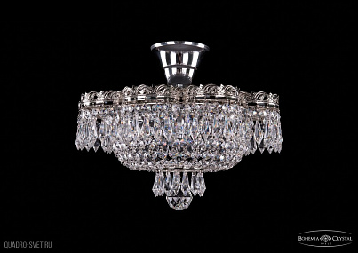 Хрустальная потолочная люстра Bohemia IVELE Crystal 19301/35JB Ni