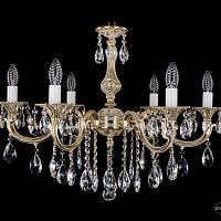 Литая подвесная люстра с хрусталем Bohemia IVELE Crystal 1702/6/265/B/GW