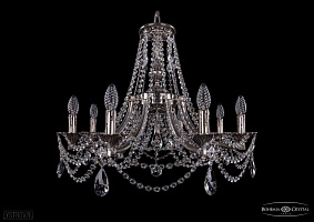 Литая подвесная люстра с хрусталем Bohemia IVELE Crystal 1771/8/220/C/NB