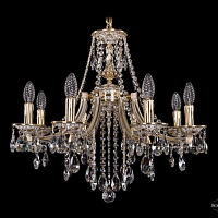 Литая подвесная люстра с хрусталем Bohemia IVELE Crystal 1771/8/190/B/GW