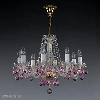 Подвесная хрустальная люстра ArtGlass RADKA VIII. FULL CUT R14 CE - 1001