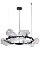 Подвесная люстра Crystal Lux AGATA SP15 V2 BLACK/TRANSPARENTE