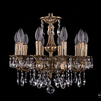 Литая подвесная люстра с хрусталем Bohemia IVELE Crystal 1707/10/125/A/FP