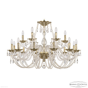 Большая хрустальная люстра Bohemia IVELE Crystal 1601/12+6/360 G