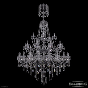 Большая хрустальная люстра Bohemia IVELE Crystal 1415/20+10+5/530/XL-231/3d Ni