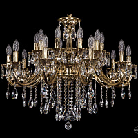 Литая подвесная люстра с хрусталем Bohemia IVELE Crystal 1703/20/320/B/GB