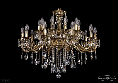 Литая подвесная люстра с хрусталем Bohemia IVELE Crystal 1703/20/320/B/GB