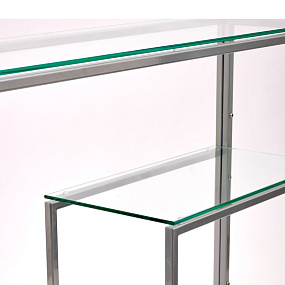 Консольный столик с полкой в прихожую AllConsoles  1012-CS clear