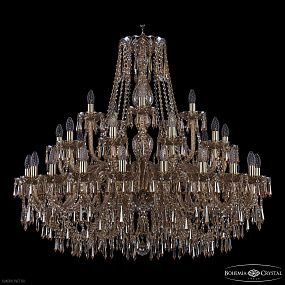 Большая хрустальная люстра Bohemia IVELE Crystal 1403/20+10+5/400 G M721