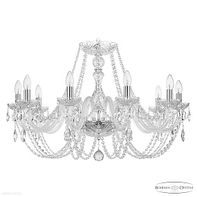 Большая хрустальная люстра Bohemia IVELE Crystal 101/10/300 Ni