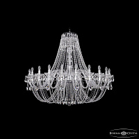 Большая хрустальная люстра Bohemia IVELE Crystal 1406/24/530 Ni