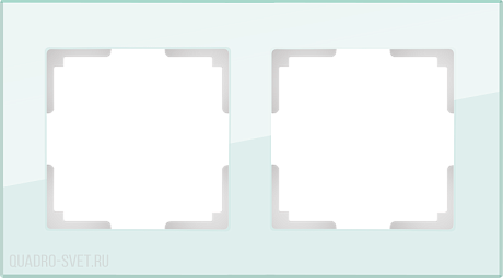 Рамка на 2 поста (натуральное стекло) Werkel WL01-Frame-02