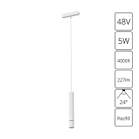Магнитный трековый светильник Arte Lamp RAPID A6159PL-1WH