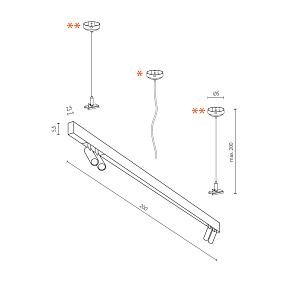 Трековый LED светильник для магнитного трека Azzardo Track Magnetic AZ4812